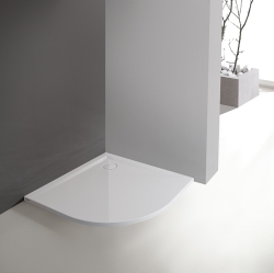 Sanplast Sprchová vanička čtvrtkruhová R550 BP-M/SPACE 80x80x1,5 cm bílá - VÝPRODEJ 1ks