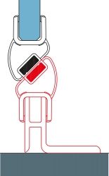 SanSwiss ANNEA Nástěnný profil s magnetickým těsněním pro montáž do niky