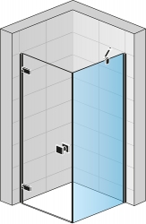 SanSwiss ANNEA Pevná boční stěna ANT 700, 70x200 cm, rám černý, sklo čiré