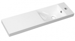 Sapho Agos Umyvadlo na skříňku 80x22 cm, litý mramor, bílá