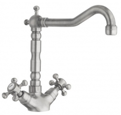 Sapho Antea  Stojánková dřezová kohoutková baterie s retro hubicí nikl