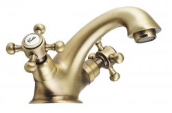 Sapho Antea Stojánková umyvadlová retro baterie s výpustí bronz