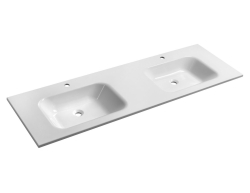 Sapho ARECA dvojumyvadlo 161x51,5cm litý mramor, bílá