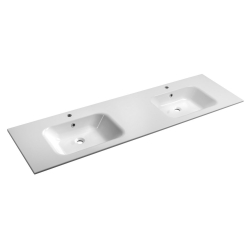 Sapho ARECA dvojumyvadlo 181x51,5cm litý mramor, bílá