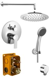 Náhled obrázku: Sapho BARON podomítkový sprchový set s pákovou baterií, 2 výstupy, chrom - 612.142.1 