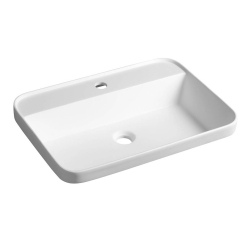 Náhled obrázku: Sapho BRAHEA Umyvadlo zápustné 55x39 cm, Rockstone bílá mat 