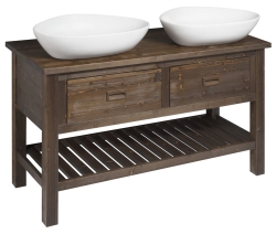 Sapho Brand Umyvadlová skříňka 130x73x50cm mořený smrk - masiv