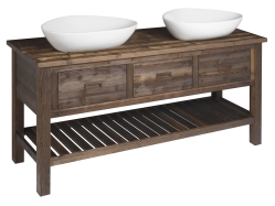 Sapho Brand Umyvadlová skříňka 160x73x50cm mořený smrk - masiv