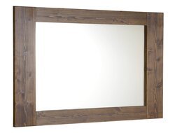 Sapho Brand Zrcadlo v dřevěném rámu 1000x800mm mořený smrk masiv