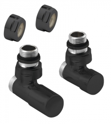 Sapho COMPACT BLACK připojovací sada ruční rohová, černá mat - CP5115BS