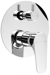 Sapho Corneli Podomítková baterie, 2 výstupy, otočný přepínač, chrom