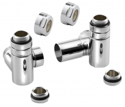 Sapho CORNER COMBI SIMPLY připojovací sada ventilů triaxiální, PRAVÉ provedení, chrom