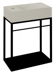 Sapho CREST konstrukce s policí, 39,5x45x21,7cm, černá mat