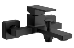 Sapho CUBEMIX Nástěnná vanová baterie 150mm, černá mat