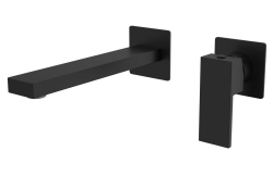 Sapho CUBEMIX Podomítková dvouprvková umyvadlová baterie, černá mat