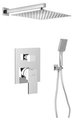 Náhled obrázku: Sapho CUBEMIX podomítkový sprchový set s pákovou baterií, 2 výstupy, vyústění, chrom - CM042-01 