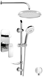Náhled obrázku: Sapho DAPHNE podomítkový sprchový set s pákovou baterií, 2 výstupy, chrom - DH944 