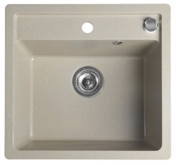 Sapho Dřez granitový vestavný mono, 53x50 cm, béžová - GR1032
