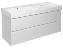 Sapho FILENA Dvojumyvadlová skříňka 118x51,5x43cm bílá mat