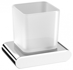 Náhled obrázku: Sapho FLORI držák kartáčků, chrom/sklo satin 