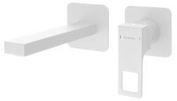 Sapho Forata Podomítková umyvadlová baterie, délka hubice 20 cm, bílá mat