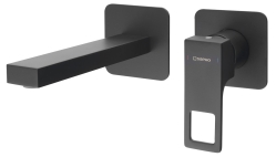 Náhled obrázku: Sapho Forata Podomítková umyvadlová baterie, délka hubice 20 cm, černá mat 