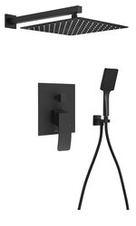 Náhled obrázku: Sapho GINKO podomítkový sprchový set s pákovou baterií, 2 výstupy, černá mat - 1101-42B-03 