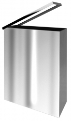 Sapho Hranatý odpadkový koš závěsný 25l, leštěná nerez (125115041)
