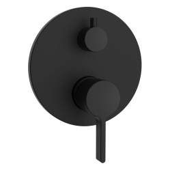 Sapho ICONIC Podomítková baterie, 2 výstupy, černá mat