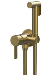 Sapho ICONIC Podomítková bidetová baterie se Stop sprškou, oválná, zlato mat