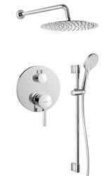 Sapho ICONIC podomítkový sprchový set s pákovou baterií, 2 výstupy, posuvný držák sprchy, chrom - AF042-02