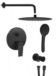 Sapho Kai Podomítkový sprchový set s baterií 2 výstupy černá