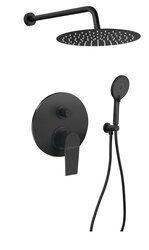 Sapho KAI podomítkový sprchový set s pákovou baterií, 2 výstupy, černá - KA42/15-03