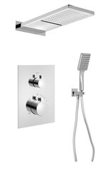 Sapho KIMURA podomítkový sprchový set s termostatickou baterií, box, 3 výstupy, chrom - KU683-21