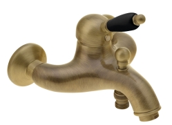 Náhled obrázku: Sapho Kirké Black Vanová baterie 150mm černá páčka bronz 