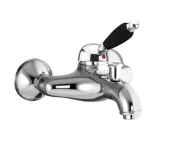 Náhled obrázku: Sapho Kirké Black Vanová baterie 150mm černá páčka chrom 