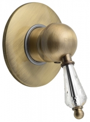 Sapho Kirké Crystal Podomítková sprchová baterie 1 výstup páčka krystal bronz