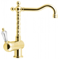 Sapho Kirké Crystal Stojánková dřezová baterie páčka krystal zlato