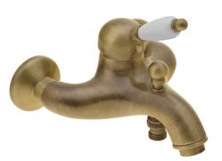 Sapho Kirké Nástěnná vanová baterie 150mm bílá páčka bronz KI10BB