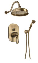 Náhled obrázku: Sapho KIRKÉ podomítkový sprchový set s pákovou baterií, 2 výstupy, bronz - KI42B-02 
