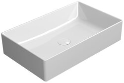 Náhled obrázku: Sapho KUBE X keramické umyvadlo na desku, 60x37cm, bílá ExtraGlaze - 945311 