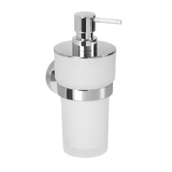 Sapho LARISSA Dávkovač mýdla bez vrtání k nalepení 250ml, mléčné sklo, chrom