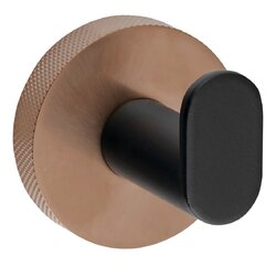 Sapho LARISSA Koupelnový háček, černá/měď mat