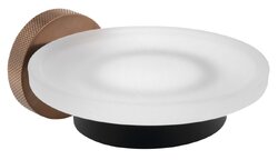 Náhled obrázku: Sapho LARISSA Mýdlenka, mléčné sklo, černá/měď mat 