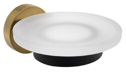 Sapho LARISSA Mýdlenka, mléčné sklo, černá/zlato mat