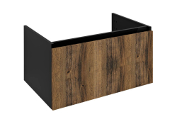 Sapho LOREA Skříňka pod umyvadlo 80 cm, 1x zásuvka, dub collingwood/černá mat