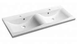 Náhled obrázku: Sapho Luciola Nábytkové dvojumyvadlo 120x50cm, litý mramor 