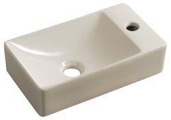 Sapho MARGITHA Umývátko 38x22cm, otvor pro baterii vpravo, ivory béžová