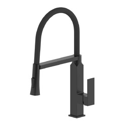 Náhled obrázku: Sapho Maya Dřezová stojánková baterie s flexibilním ramenem černá mat MA780B 
