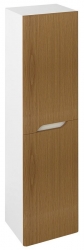 Sapho Medeina Koupelnová skříňka vysoká 35x140x30cm 2x dvířka bílá mat/dub natural